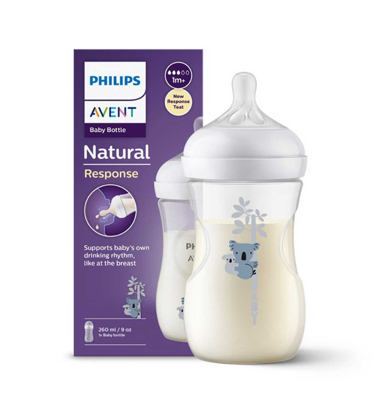 شیشه شیر نچرال ۲۶۰ میلی لیتر فیلیپس اونت PHILIPS AVENT سری Response – طرح کوالا