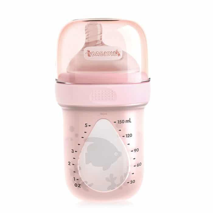 شیشه شیر نسل جدید سیل باتل صورتی 150 میل بی بی سیل